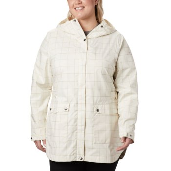 Columbia Here And There Trench Plus Size, Chamarras Creme Para Mujer | 368207-FVS